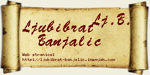 Ljubibrat Banjalić vizit kartica